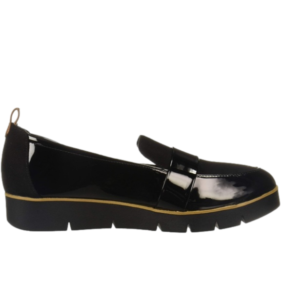 Dr. Scholl's Shoes - Dr. Scholl's Shoes womens Webster Loafer, Black Patent/Microfiber, 9.5 Wide US